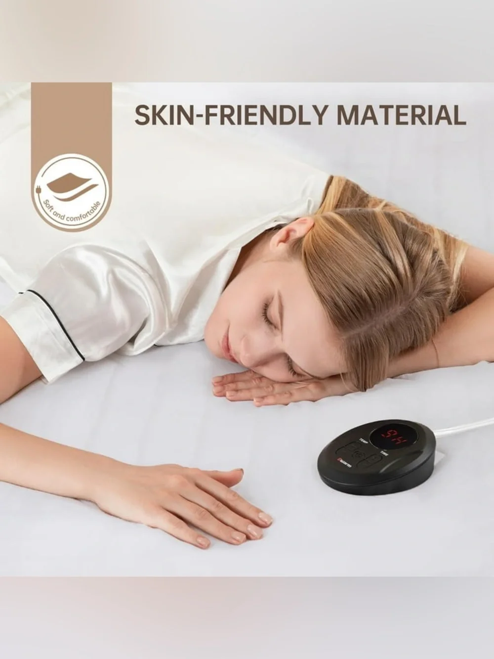 BWARM Electric Heated Mattress Pad Mini Twin Size 31 x 55 Bed Warmer